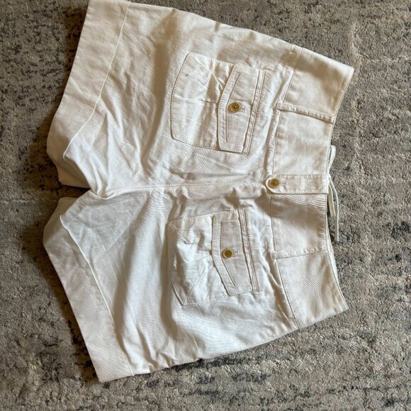 Banana Republic White Martin Fit Shorts, Women's Size 6, Stretch - Picture 4 of 10